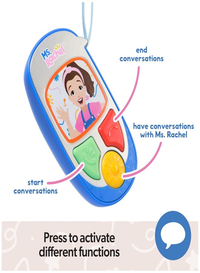 Ms. Rachel Official Electronic Talk with Me Learning Phone with Conversational Phrases, Educational Toys & Toddler Toys for Girls & Boys Ages 1-3+ - Image 5